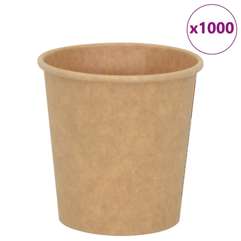 Tasses à café en papier 1000 pcs 4oz 100ml marron 558607558607