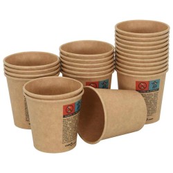 Tasses à café en papier 1000 pcs 4oz 100ml marron 558607558607