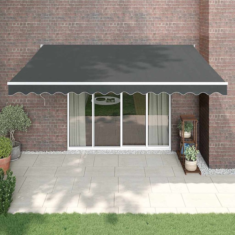 Auvent rétractable automatique anthracite 4,5x3 m 558616558616