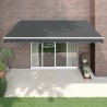 Auvent rétractable automatique anthracite 4,5x3 m 558616558616