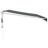 Auvent rétractable automatique anthracite 5x3 m 558618558618