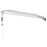 Auvent rétractable automatique bleu et blanc 5x3 m 558621558621