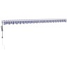 Auvent rétractable automatique bleu et blanc 5x3 m 558621558621