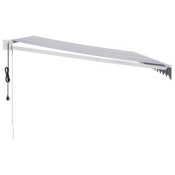 Auvent rétractable automatique bleu et blanc 4,5x3 m 558622558622