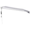 Auvent rétractable automatique bleu et blanc 4,5x3 m 558622558622