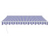 Auvent rétractable automatique bleu et blanc 3x2,5 m 558624558624