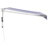 Auvent rétractable automatique bleu et blanc 3x2,5 m 558624558624