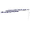 Auvent rétractable automatique bleu et blanc 3x2,5 m 558624558624