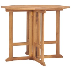Table à dîner pliable de jardin Ø90x75 cm Bois de teck solide 558625558625