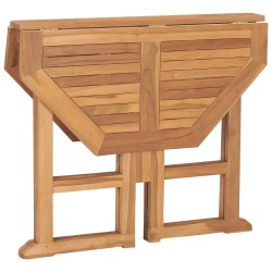 Table à dîner pliable de jardin Ø90x75 cm Bois de teck solide 558625558625