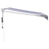 Auvent rétractable automatique bleu et blanc 3,5x2,5 m 558626558626