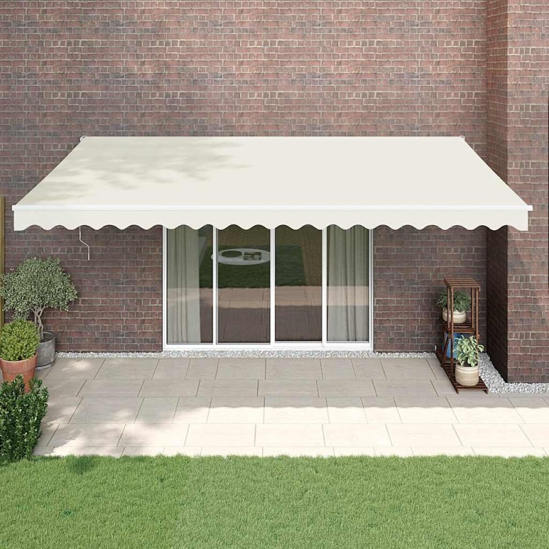 Auvent rétractable automatique crème 5x3 m 558627558627