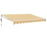Auvent rétractable automatique jaune et blanc 3x2,5 m 558628558628