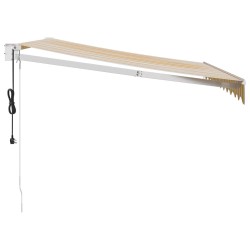 Auvent rétractable automatique jaune et blanc 3x2,5 m 558628558628