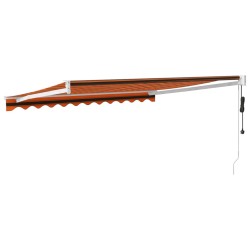 Auvent rétractable automatique orange et marron 3,5x2,5 m 558629558629