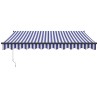 Auvent rétractable automatique bleu et blanc 3,5x2,5 m 558632558632