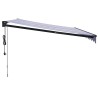 Auvent rétractable automatique bleu et blanc 4x3 m 558634558634