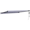 Auvent rétractable automatique bleu et blanc 4x3 m 558634558634