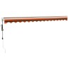 Auvent rétractable automatique orange et marron 4,5x3 m 558635558635
