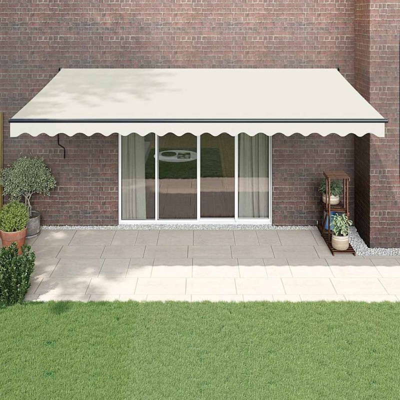 Auvent rétractable automatique crème 5x3 m 558636558636