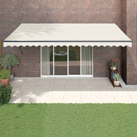 Auvent rétractable automatique crème 5x3 m 558636558636