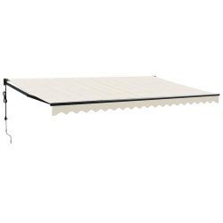 Auvent rétractable automatique crème 5x3 m 558636558636