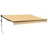 Auvent rétractable automatique jaune et blanc 3,5x2,5 m 558637558637