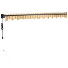 Auvent rétractable automatique jaune et blanc 3,5x2,5 m 558637558637