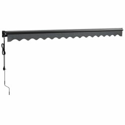 Auvent rétractable automatique anthracite 4x3 m 558638558638