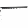 Auvent rétractable automatique anthracite 4x3 m 558638558638