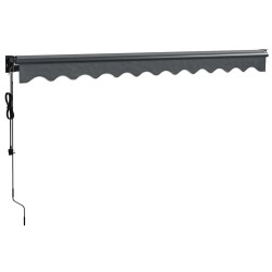 Auvent rétractable automatique anthracite 3,5x2,5 m 558639558639