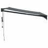 Auvent rétractable automatique anthracite 3,5x2,5 m 558639558639