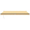 Auvent rétractable automatique jaune et blanc 5x3 m 558641558641