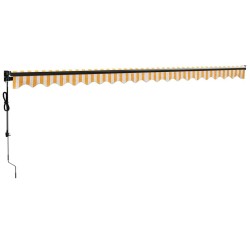 Auvent rétractable automatique jaune et blanc 5x3 m 558641558641