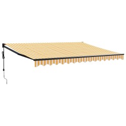 Auvent rétractable automatique jaune et blanc 4x3 m 558643558643