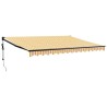 Auvent rétractable automatique jaune et blanc 4x3 m 558643558643