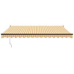 Auvent rétractable automatique jaune et blanc 4x3 m 558643558643