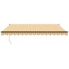 Auvent rétractable automatique jaune et blanc 4x3 m 558643558643