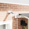 Cadre d'auvent Blanc 350 x 250 cm Aluminium 558653558653