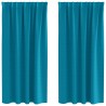 Rideaux occultants avec anneaux 2 pcs Turquoise 175 x 140 cm 558659558659