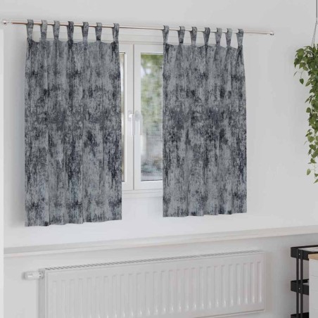 Rideaux en velours 2 pcs Gris Argenté 140 x 140 cm Velours 558660558660