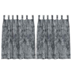 Rideaux en velours 2 pcs Gris Argenté 140 x 140 cm Velours 558660558660