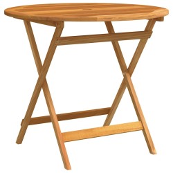 Table de jardin pliable Ø90x75 cm Bois d'eucalyptus solide 558674558674
