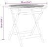 Table de jardin pliable Ø90x75 cm Bois d'eucalyptus solide 558674558674