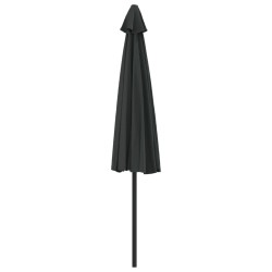 Parasol de balcon avec mât en aluminium Noir 300x155x223cm Demi 558675558675