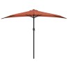 Parasol de balcon et mât en aluminium Terre cuite 300x155x223cm 558676558676