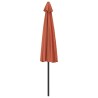 Parasol de balcon et mât en aluminium Terre cuite 300x155x223cm 558676558676
