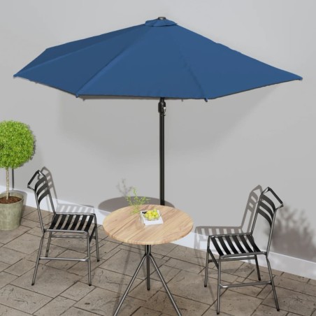 Parasol de balcon avec mât en aluminium Bleu 300x155x223cm Demi 558677558677