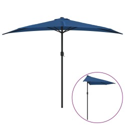 Parasol de balcon avec mât en aluminium Bleu 300x155x223cm Demi 558677558677