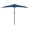 Parasol de balcon avec mât en aluminium Bleu 300x155x223cm Demi 558677558677